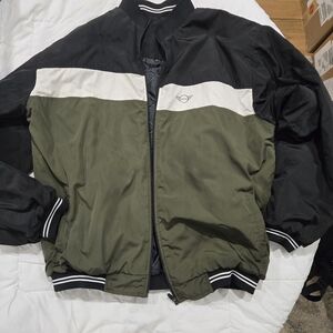 Men's Mini Cooper Olive and Black Bomber Jacket